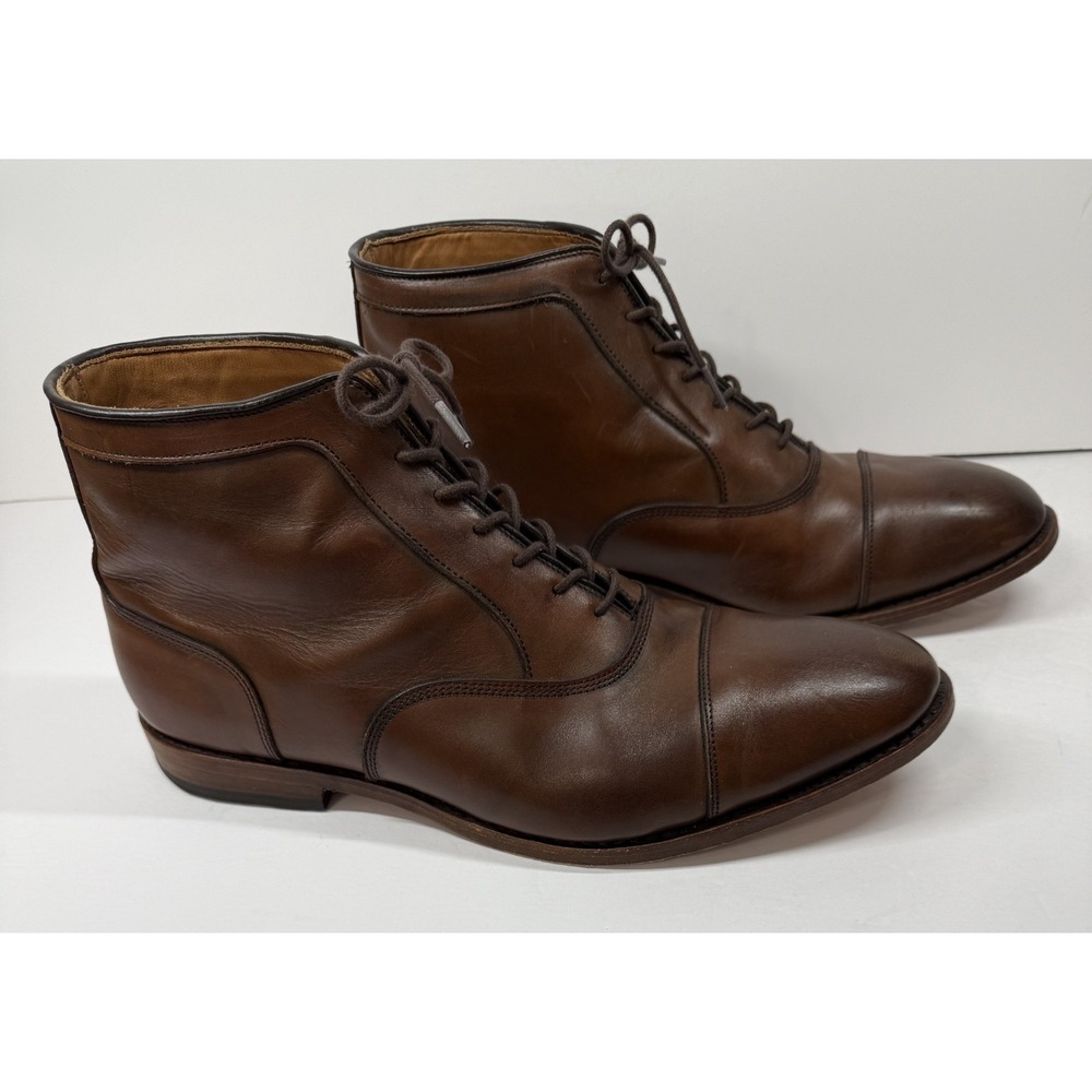 Allen Edmonds "PARK AVENUE" Leather Cap-Toe Dress Boots 12 EEE Brown (6742)